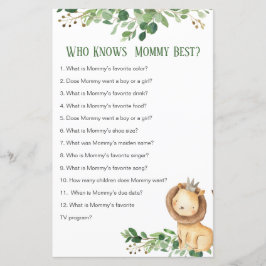 Prince Lion Greenery die mama het beste spel kent