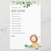 Prince Lion Greenery Floral Prayers for Baby (Voorkant)