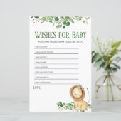 Prince Lion Greenery Floral wenst Baby (Staand voorkant)