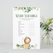 Prince Lion Greenery Floral Word Scramble (Staand voorkant)
