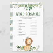 Prince Lion Greenery Floral Word Scramble (Voorkant / Achterkant)