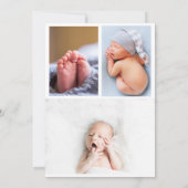 Prince Lion Illustratie Fotocollage Geboorte Aankondiging (Achterkant)