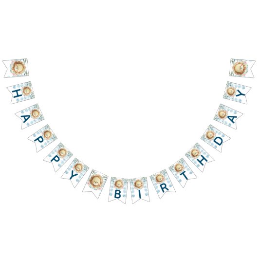 Prince Lion Oerwoud Happy Birthday Vlaggetjes (Alle)