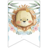 Prince Lion Oerwoud Happy Birthday Vlaggetjes (Eerste vlag)