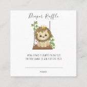 Prince Lion Swing Diaper Raffle Baby shower Vierkante Visitekaartje (Voorkant)