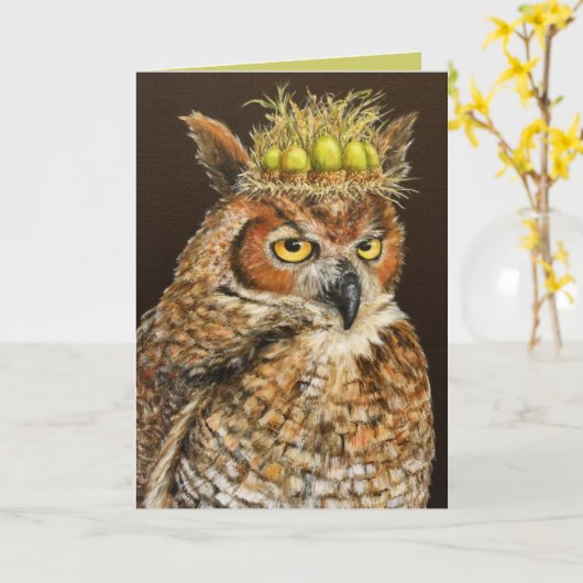 Prince Moore de owl card Kaart (Gele Bloem)