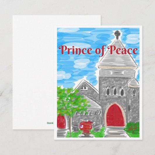 Prince of Peace Bedankkaart (Voorkant / Achterkant)