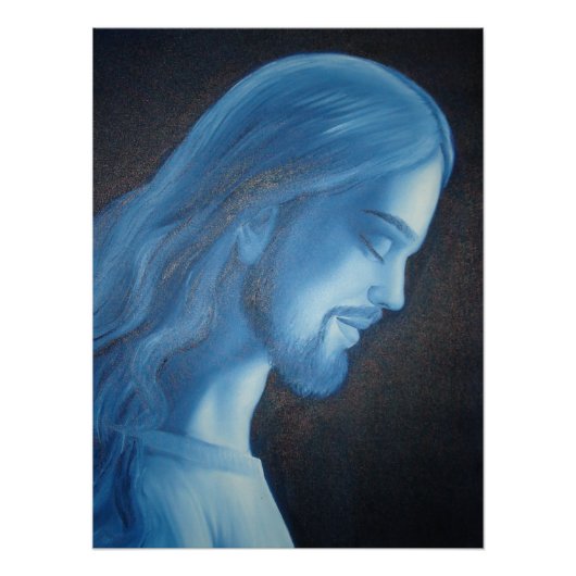 Prince of Peace: Blue Jesus Profile Perfect Poster (Voorkant)