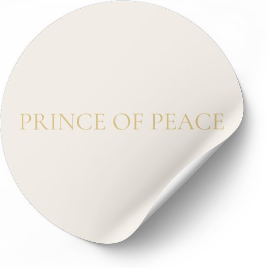 PRINCE OF PEACE Cream Christmas Sticker #2