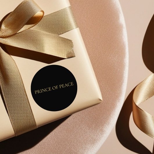 PRINCE OF PEACE Gold Sticker –Christian Christmas