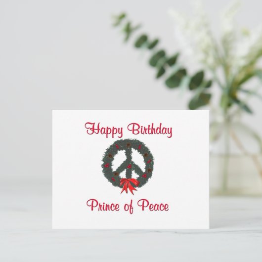Prince of Peace Krans Briefkaart (Staand voorkant)