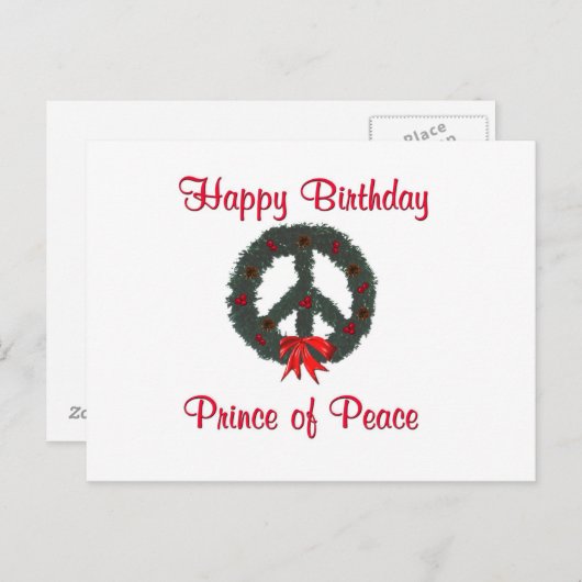 Prince of Peace Krans Briefkaart (Voorkant / Achterkant)