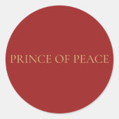 PRINCE OF PEACE Red Minimal Christmas Sticker #4 (Voorkant)