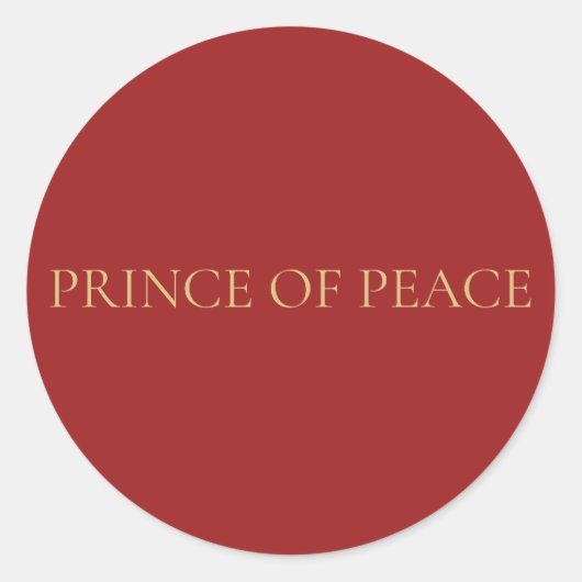 PRINCE OF PEACE Red Minimal Christmas Sticker #4 (Voorkant)