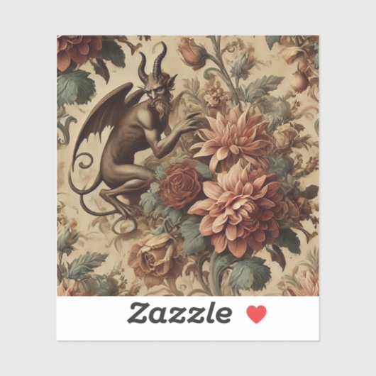 Prince of Pranks - Gotisch bloemkussen Sticker (Vel)