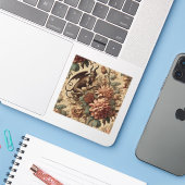 Prince of Pranks - Gotisch bloemkussen Sticker (Laptop met iPhone)