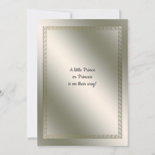 Prince of Princess Baby shower Kaart (Achterkant)