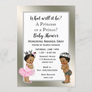 Prince of Princess Baby shower Kaart