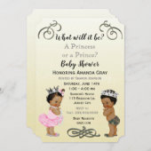 Prince of Princess Baby shower Kaart (Voorkant / Achterkant)