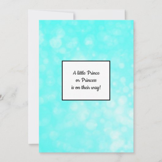 Prince of Princess Baby shower Kaart (Achterkant)