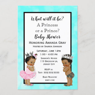 Prince of Princess Baby shower Kaart