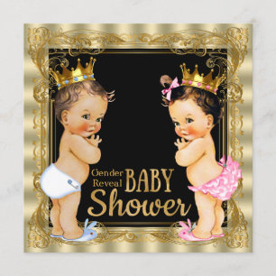 Prince of Princess Gender Reveal Baby shower Kaart