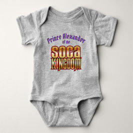 Prince of the Soca Kingdom with Child's Name Romper