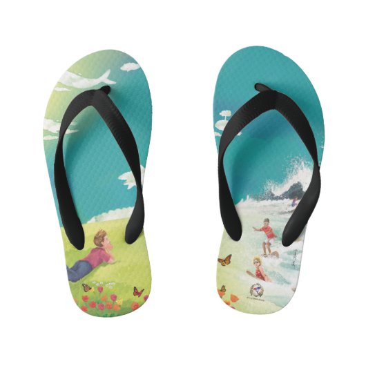 PRINCE OF WHALES WHALE WATCHING Toddler Teenslippe Kinder Teenslippers (Voetbed)