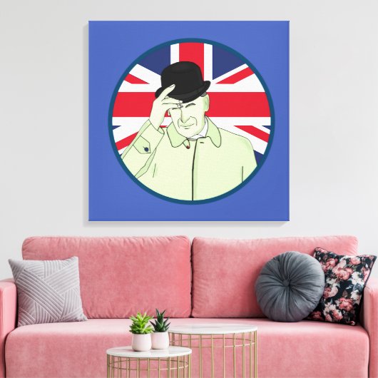 Prince Philip Duke of Edinburgh Canvas Afdruk (Insitu (Woonkamer))