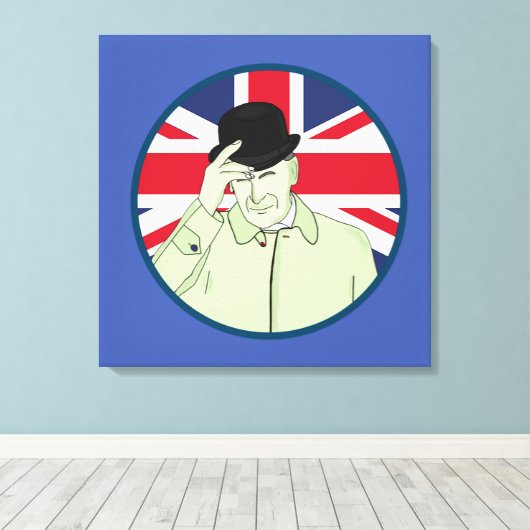 Prince Philip Duke of Edinburgh Canvas Afdruk (Insitu (Houten vloer))