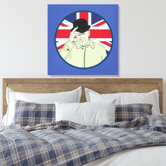 Prince Philip Duke of Edinburgh Canvas Afdruk (Insitu (Slaapkamer))