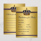 Prince Predictions for Baby Advice for Parent Kaar Advieskaart (Voorkant / Achterkant)