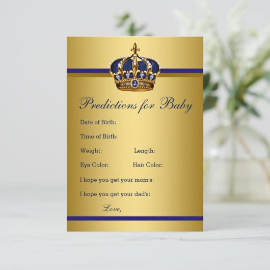 Prince Predictions for Baby Advice for Parent Kaar Advieskaart (Staand voorkant)