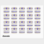 Prince & Princess Blue Save The Date Sticker (Vel)