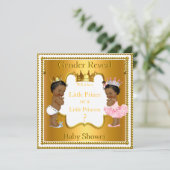 Prince Princess Gender onthulling Baby shower Etni Kaart (Staand voorkant)