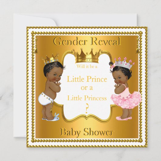 Prince Princess Gender onthulling Baby shower Etni Kaart (Voorkant)