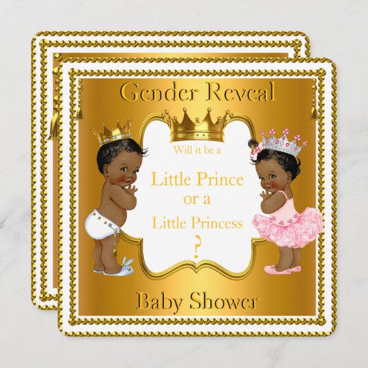 Prince Princess Gender onthulling Baby shower Etni Kaart (Voorkant / Achterkant)