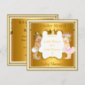 Prince Princess Gender Reopenbaart Baby shower Blo Kaart (Voorkant / Achterkant)