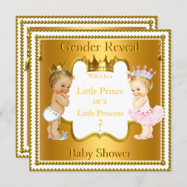 Prince Princess Gender Reopenbaart Baby shower Blo Kaart