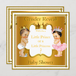 Prince Princess Gender Reopenbaart Baby shower Bru Kaart