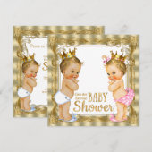 Prince Princess Gender Reveal Baby shower Kaart (Voorkant / Achterkant)