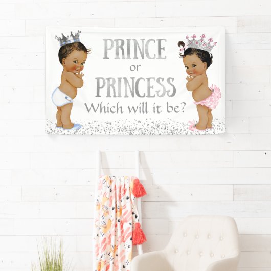 Prince Princess Gender Reveal Baby shower Spandoek (Insitu)