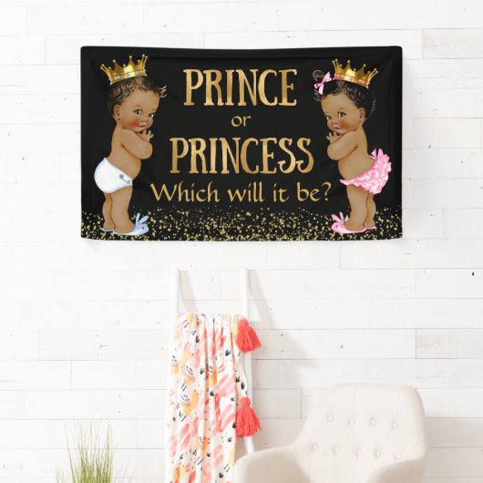 Prince Princess Gender Reveal Baby shower Spandoek (Insitu)