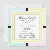 Prince Princess Gender Reveal Shower Kaart (Achterkant)