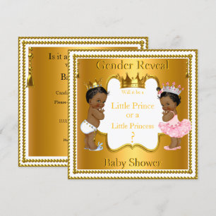 Prince Princess Geslacht Onthulling Baby Shower Et Kaart