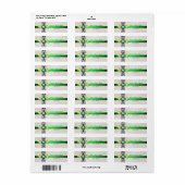 Prince & Princess Green Champange Adresetiketten Etiket (Full Sheet)