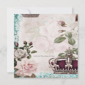 Prince & Princess Twin Baby shower Kaart (Achterkant)