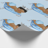 Prince Royal Baby Blue & Silver Pillow Boy Cadeaupapier (Hoek)