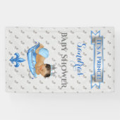 Prince Royal Baby Blue & Silver Pillow Boy Spandoek (Horizontaal)