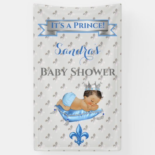 Prince Royal Baby Blue & Silver Pillow Boy Spandoek (Verticaal)
